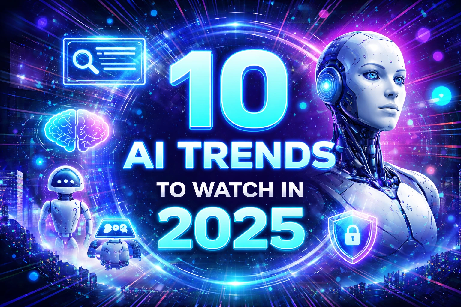 10 AI trends to watch in 2025 including generative AI, automation, and future technologies