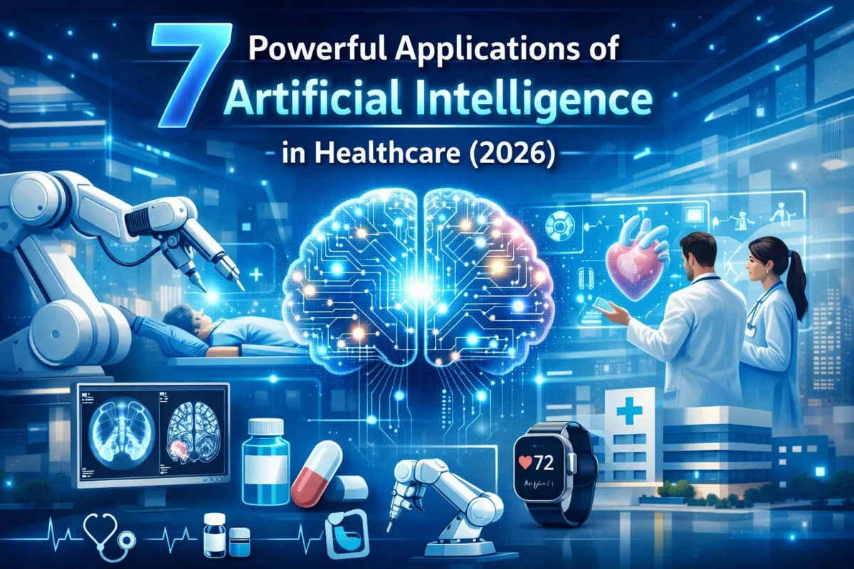 7 powerful applications of artificial intelligence in healthcare including medical imaging, robotic surgery and patient monitoring