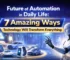 Future of Automation in Daily Life showing smart home, AI devices, and automated technology transforming everyday living